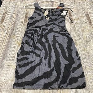 NWT PAULNKC SAFARI dress black and GRAY